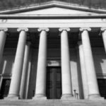 Outside court building