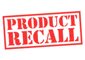 Product Recall sign