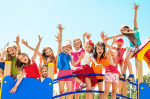 Children playing in playground