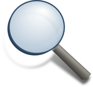 Animated magnifying glass