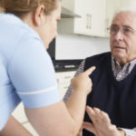 Nurse yelling at elderly