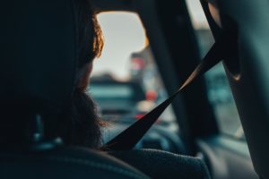 Woman in passenger seat