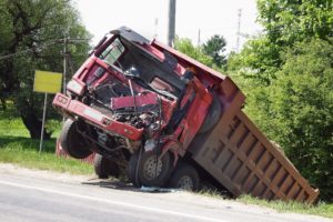 Truck in a ditch, workers comp lawyer