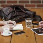 Interview in a cafe