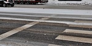 Snowy crosswalk