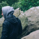 Young man hiking