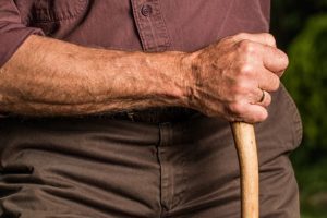 Man using cane