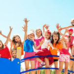 Happy children on playground