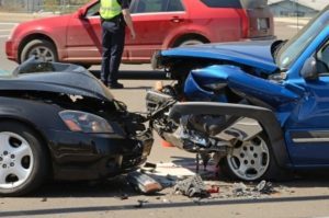 Head on car crash