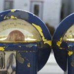Two parking meters