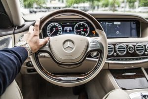 Interior of Mercedes car