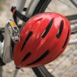 Helmet on a bike