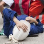 Injured construction worker