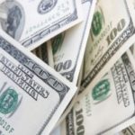 Closeup of hundred dollar bills