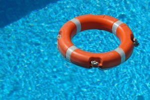 Lifesaver in a pool