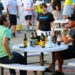 People drinking at event