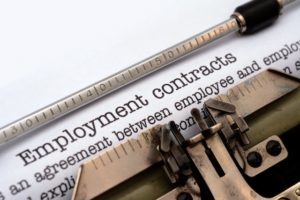 Employment contracts typed out