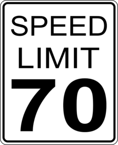 Speed Limit 70 sign