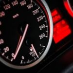 Closeup of speedometer
