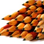 Closeup of sharpened pencils