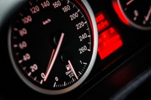 Closeup of speedometer