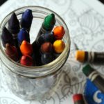 Crayons in a jar