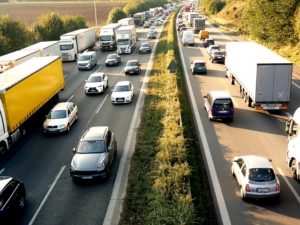 traffic jam on highway, auto accident attorney