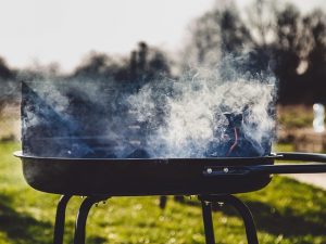 Smoke from bbq grill