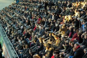 Spectators in stadium